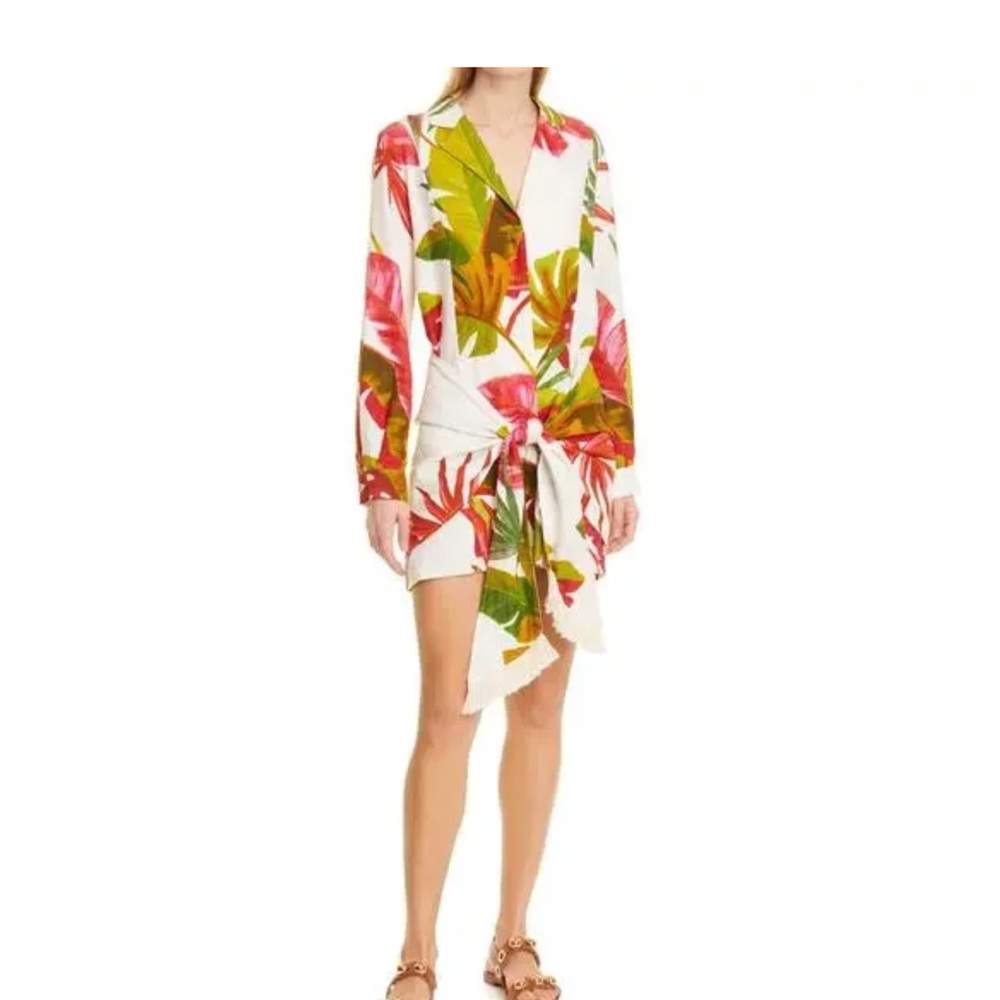Tropical Print Swim Cover-Up